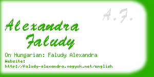 alexandra faludy business card